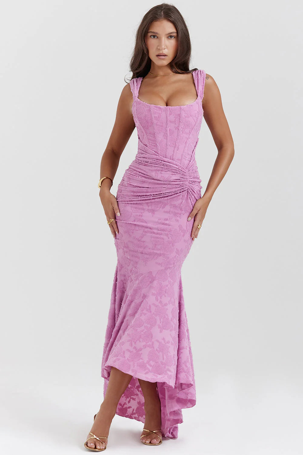 Naomi-Ruched Corset Dress