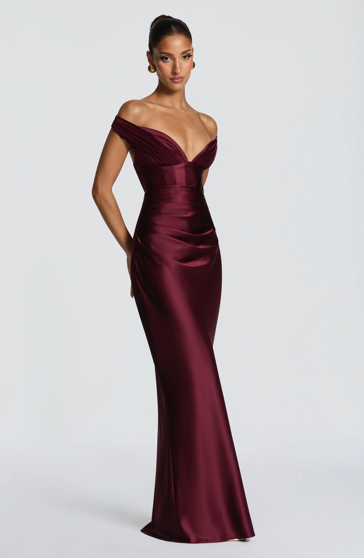 Chella-Satin Evening Gown