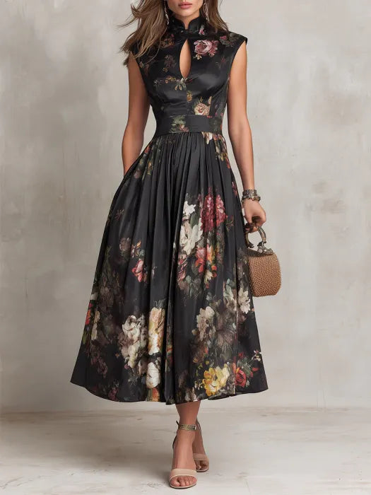 Vivienne-Floral A-Line Dress