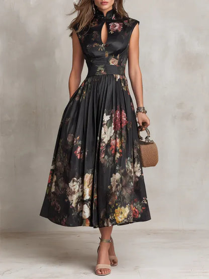 Vivienne-Floral A-Line Dress