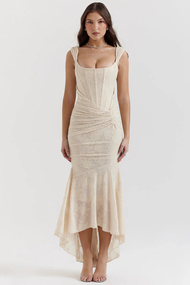Naomi-Ruched Corset Dress